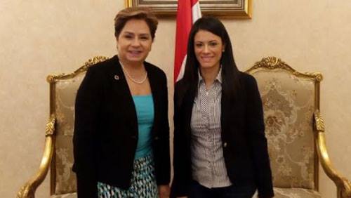  وزيرة السياحة مع باتريشيا إسبينوزا