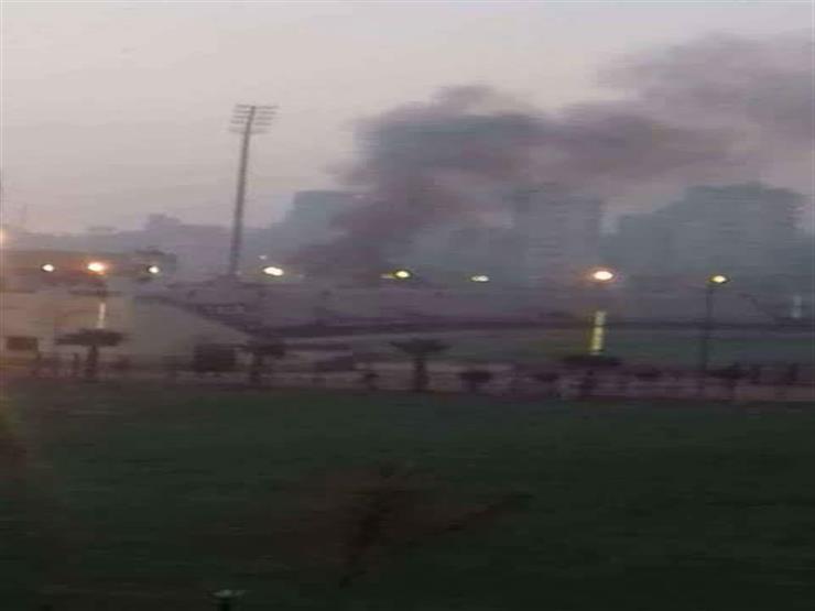 حريق بكافتريا في استاد جامعة المنصورة