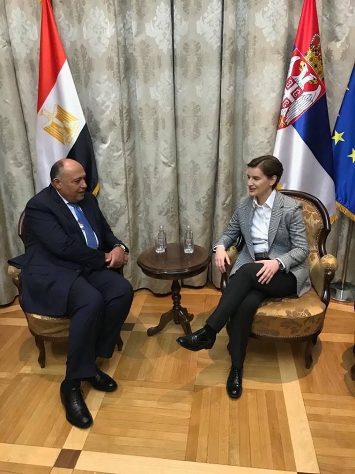 وزير الخارجية يختتم زيارته إلى بلجراد بمقابلة رئيسة وزراء صربيا