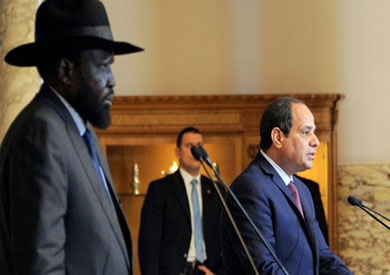 الرئيس عبد الفتاح السيسي ونظيره رئيس جنوب السودان