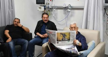 الرئيس الفلسطينى محمود عباس فى المستشفى الاستشارى برام الله