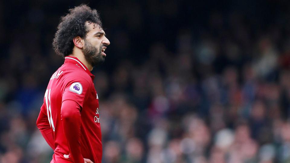 محمد صلاح خلال مباراة ليفربول ضد فولهام