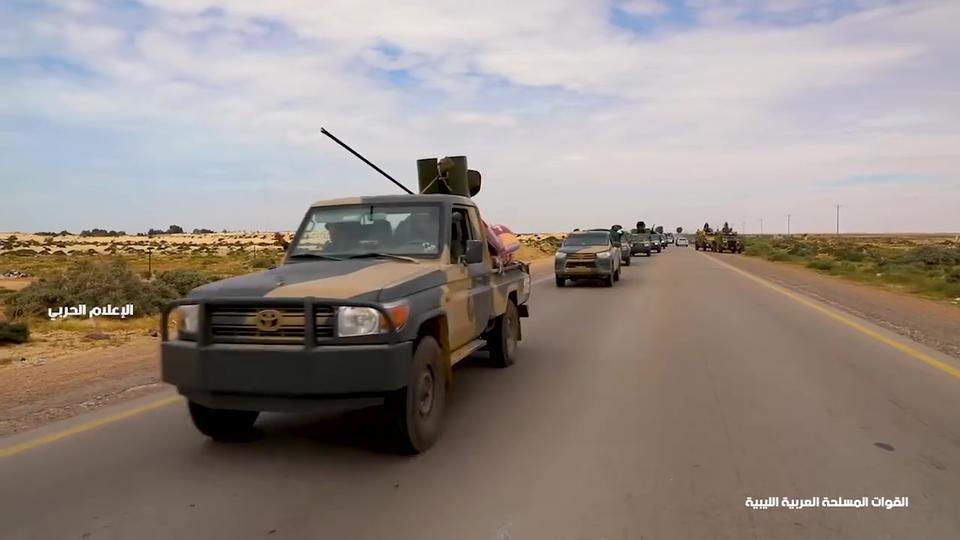 آليات عسكرية تابعة للجيش الليبي