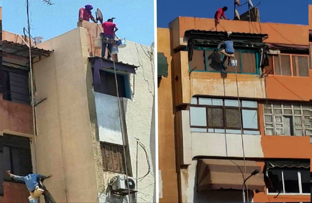 مصرع وإصابة اثنين من عمال دهانات واجهات العقارات ببورسعيد