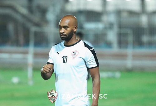 محمد حسن لاعب وسط الفريق الأول لكرة القدم بنادي الزمالك