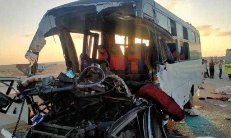 ارتفاع ضحايا حادث تصادم أتوبيس بسيارة نقل بطريق مطروح إسكندرية لـ 40 شخصا